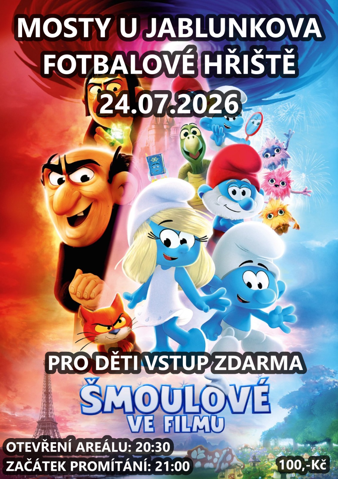 Letni kino 24.7.2026 Smoulove ve filmu plakat